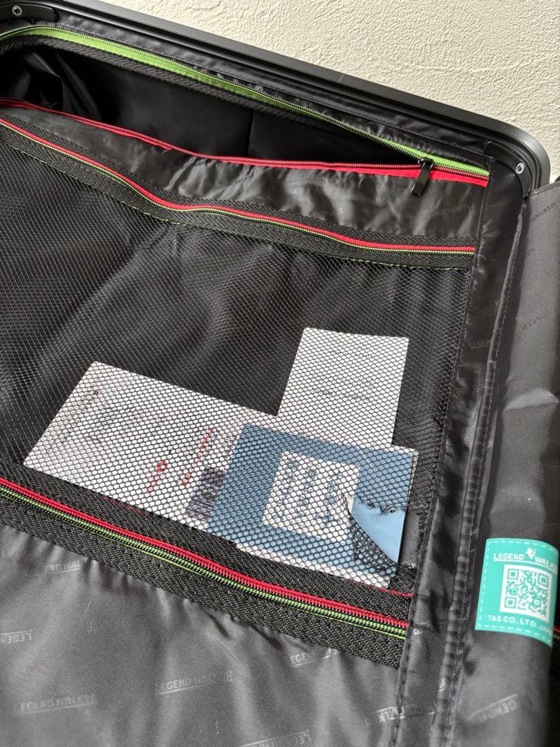 美品LEGEND WALKER クッション付キャスター フレームLサイズ81L黒