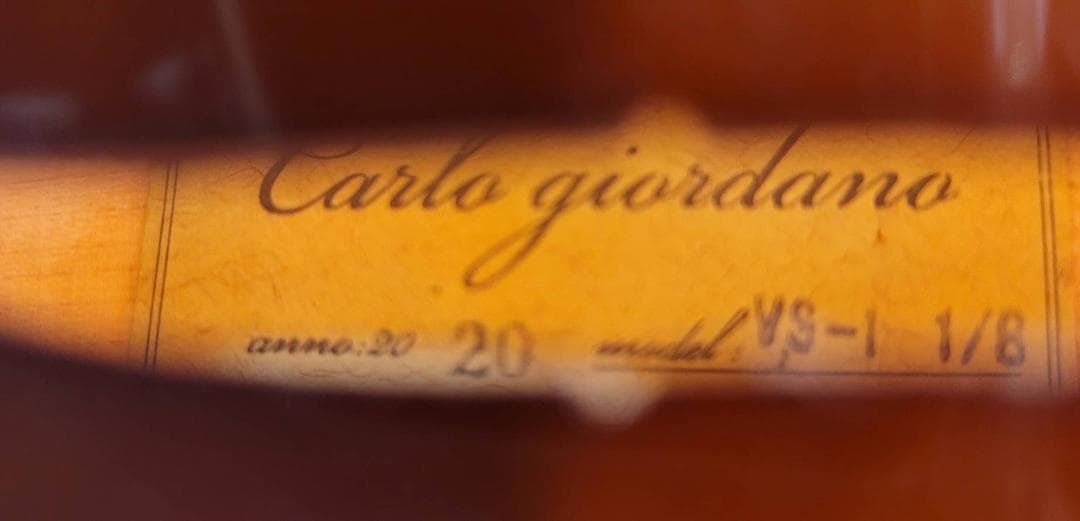 【美品】カルロジョルダーノ バイオリンセット VS-1C 1/8 ピンクケース