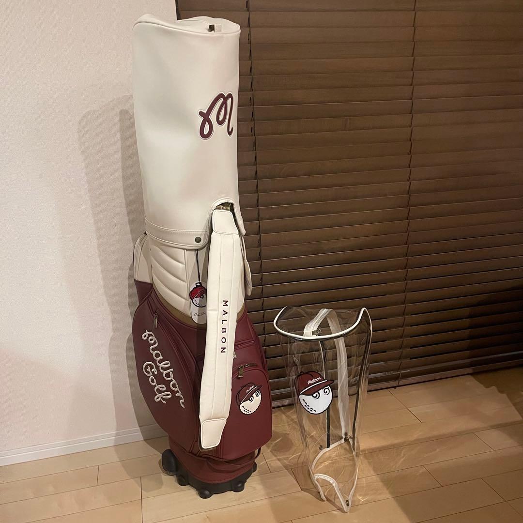【即発送】MALBON マルボンゴルフ キャディバッグ ゴルフバッグ 赤白