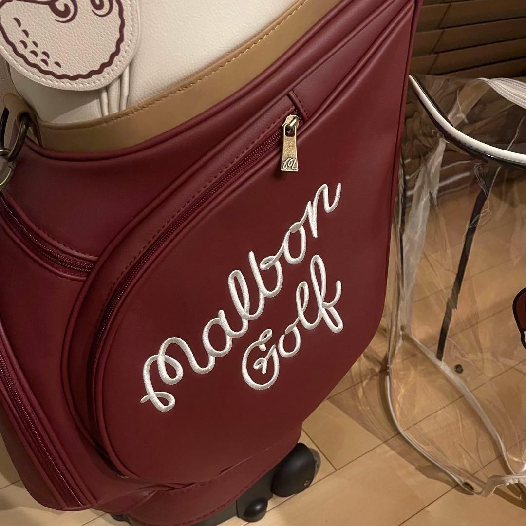 【即発送】MALBON マルボンゴルフ キャディバッグ ゴルフバッグ 赤白