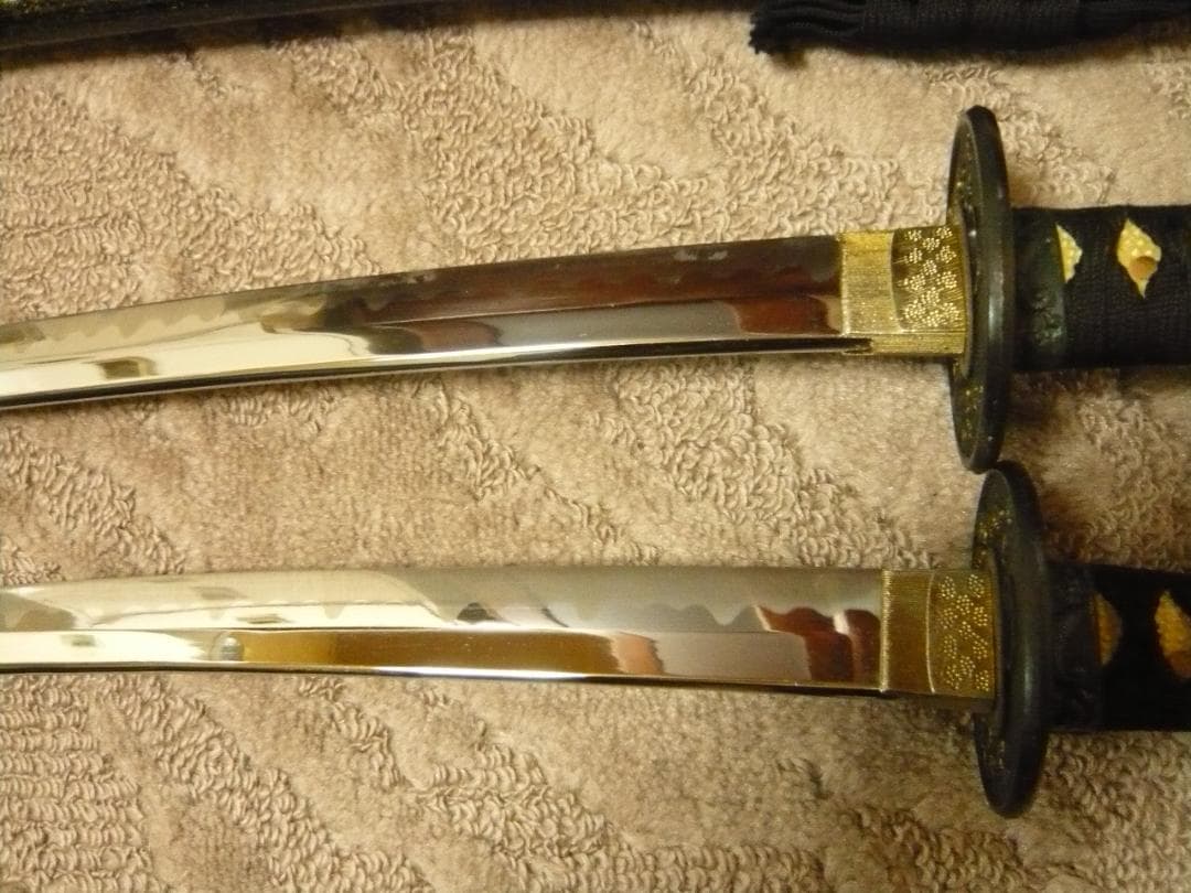 模造刀大小2本セット重さ大刀1200g、小刀700g下緒解け並上