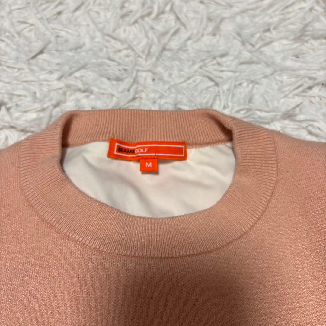 ビームスゴルフ スニード ニットセーター ピンク グラデーション ブルゾン