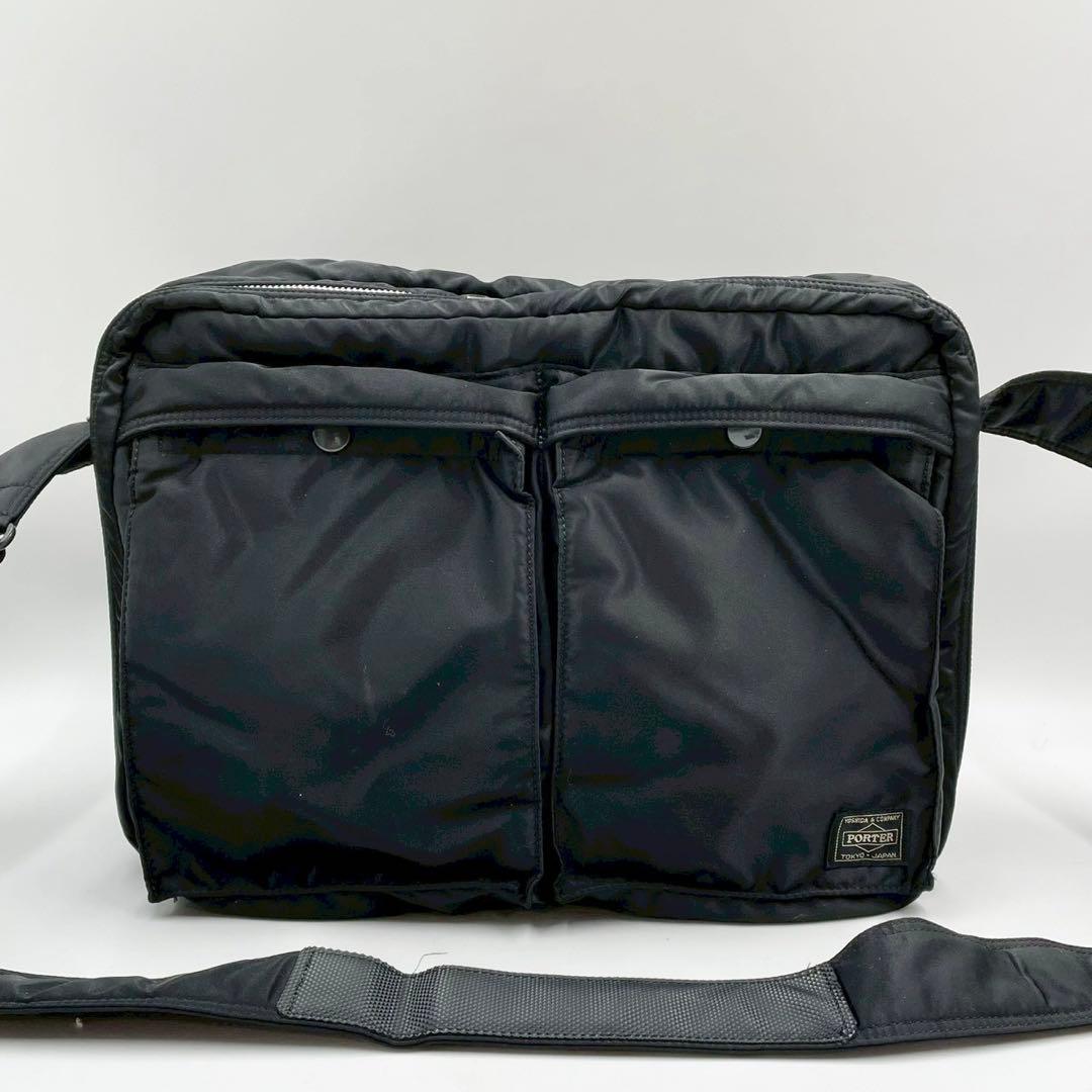 美品　ポーター　タンカー　XL 二層　エキスパンダブル　ショルダーバッグ　黒