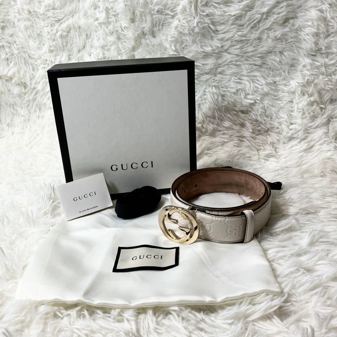 ✨美品✨GUCCI グッチ インターロッキングG ゴールドバックル GGシマ