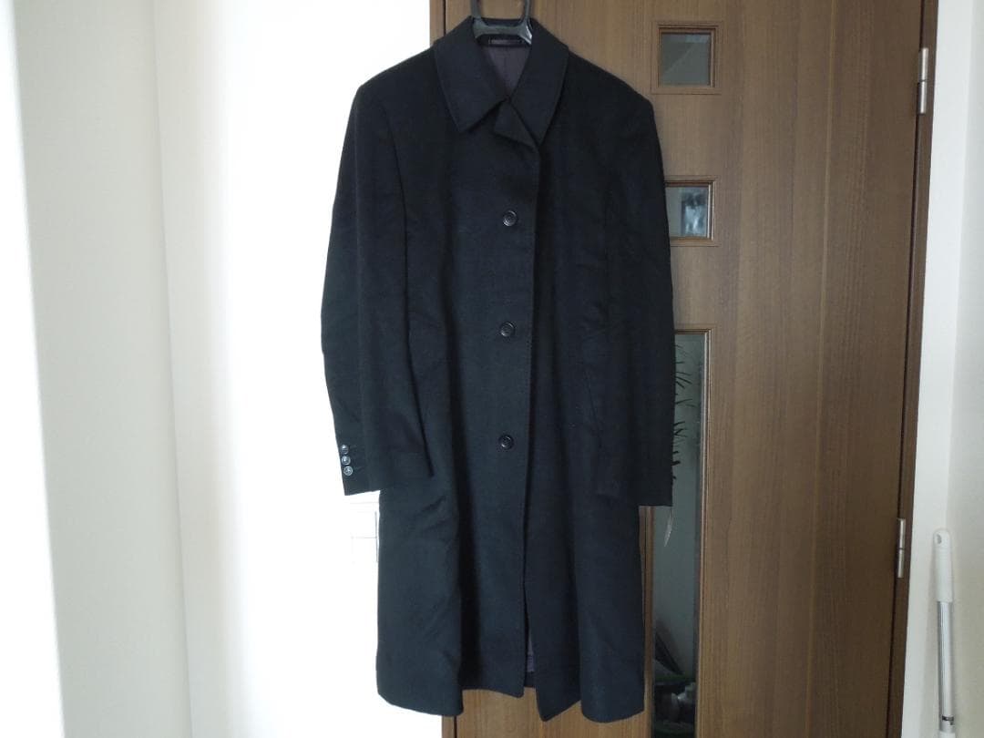 【未使用品】カシミヤ100%セミステンコート（AB６）黒ブラック