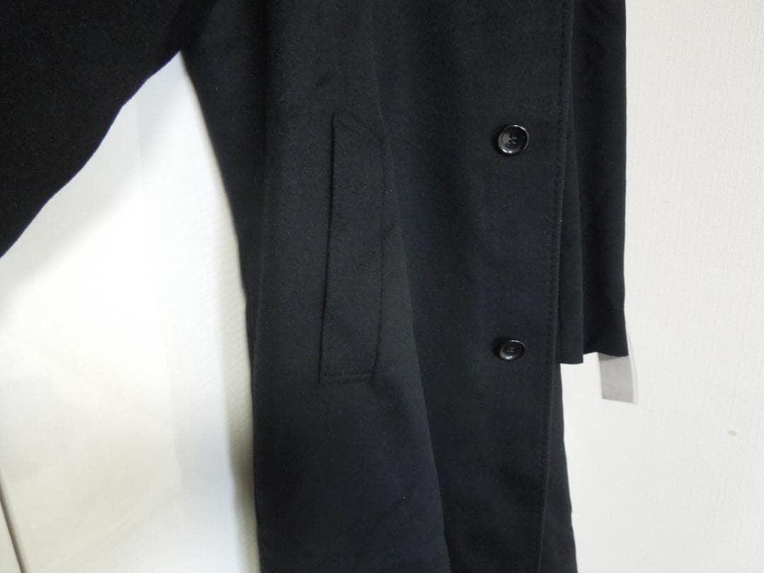 【未使用品】カシミヤ100%セミステンコート（AB６）黒ブラック