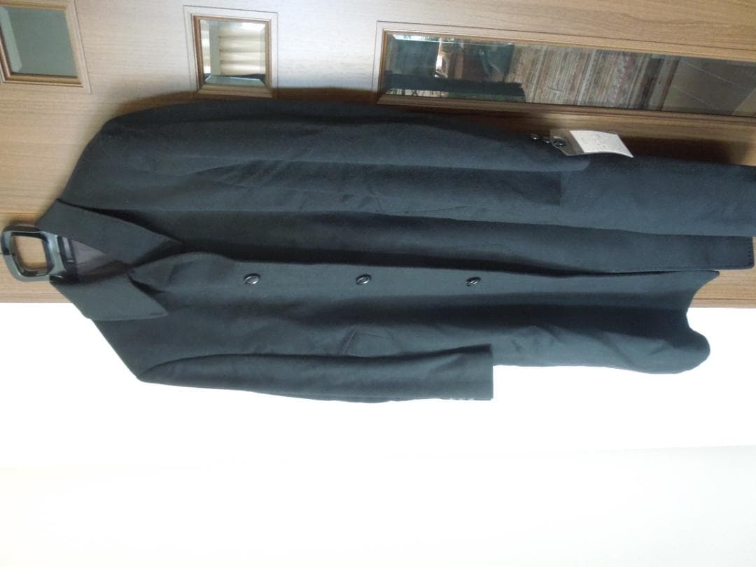 【未使用品】カシミヤ100%セミステンコート（AB６）黒ブラック