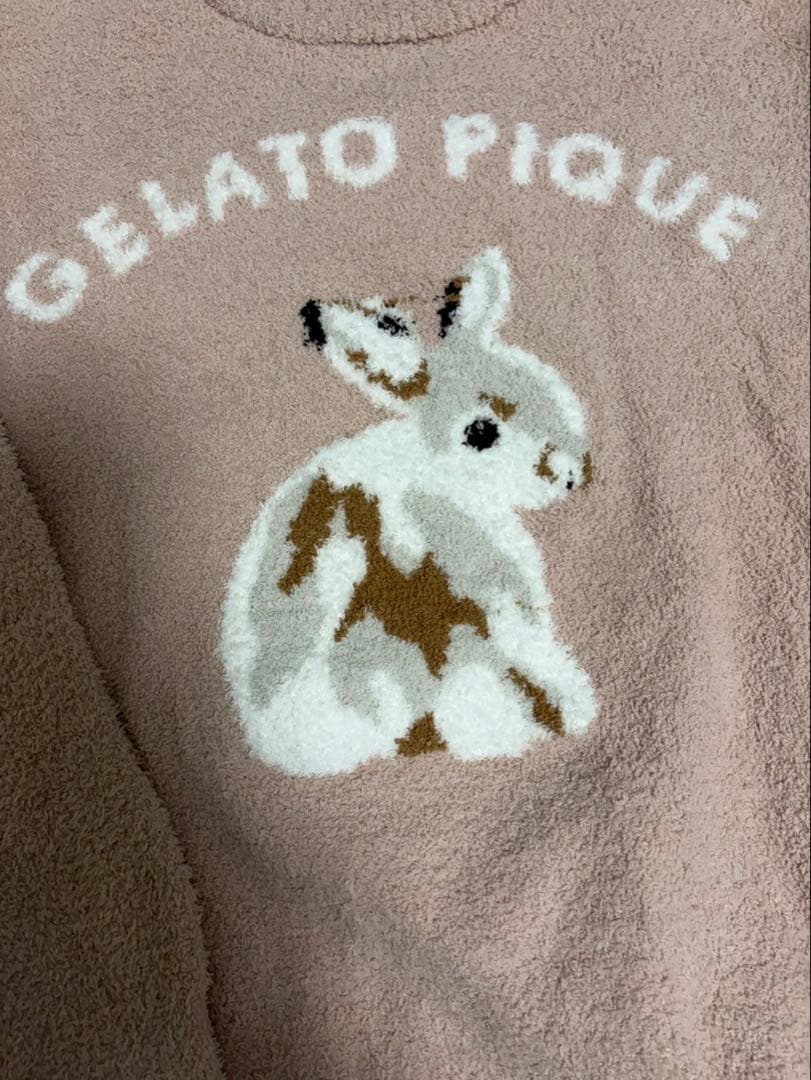 ジェラートピケ新品　ラビットジャガードプルオーバー&ロングパンツ
