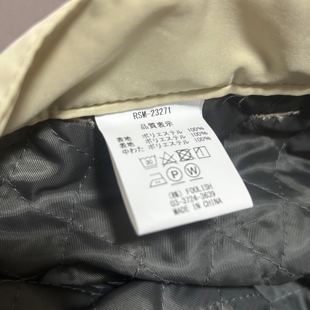 ラフアンドスウェルROUGH&SWELL ロゴ刺繍中綿ロングパンツ S