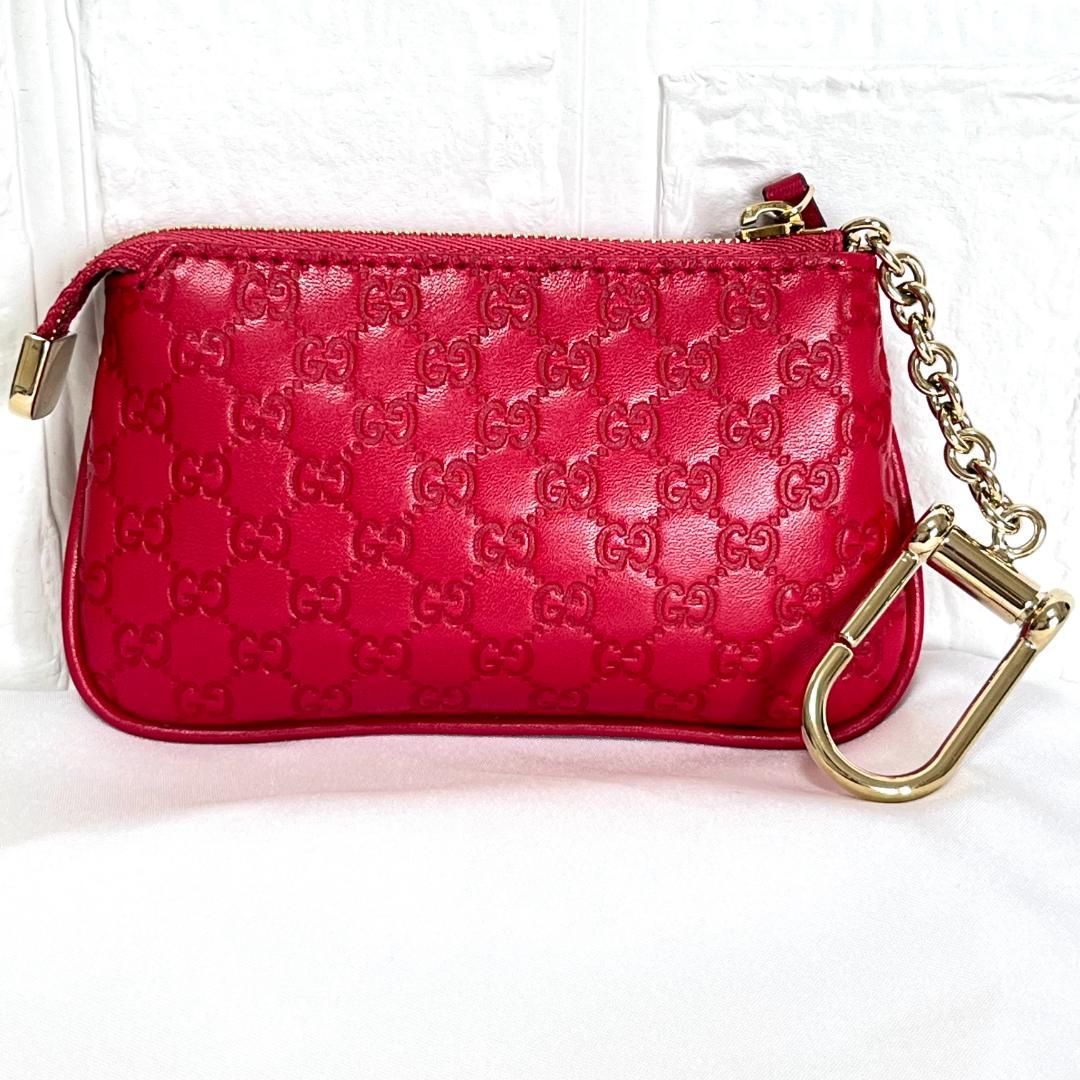 《新品》GUCCI グッチシマ レザー ケース キーケース キーホルダー
