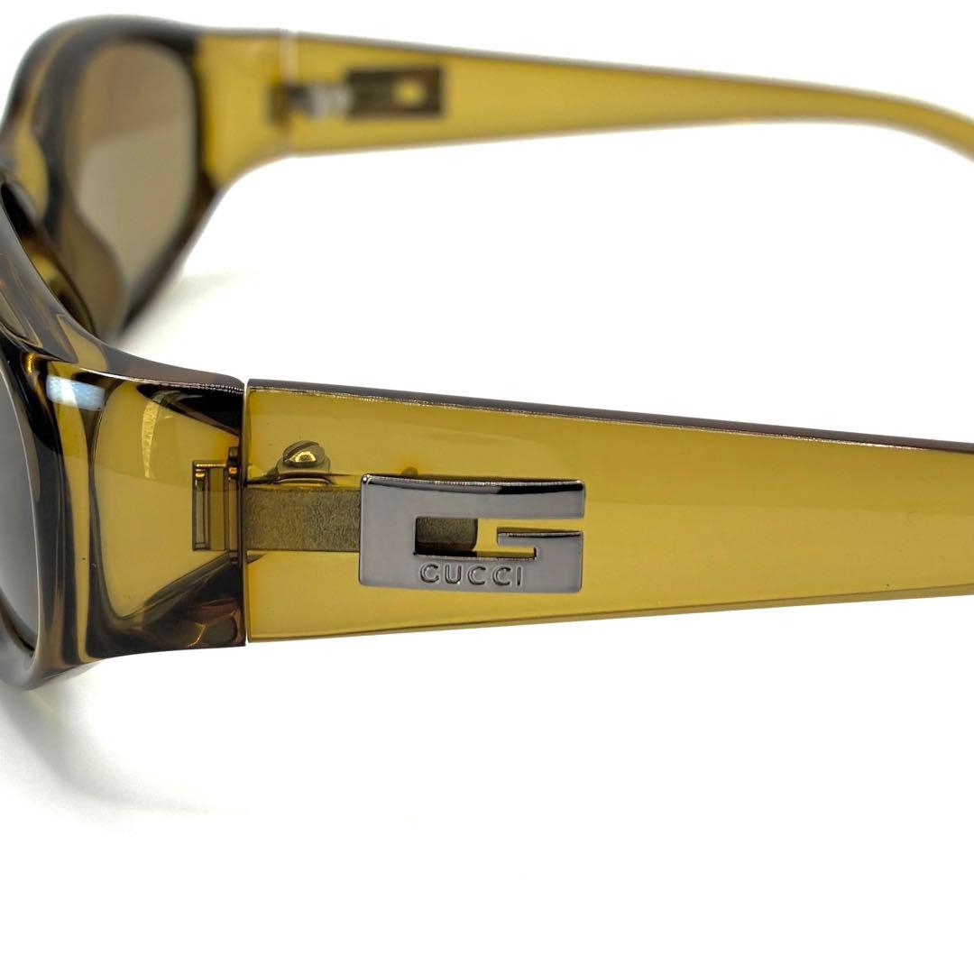 【極美品】GUCCI グッチ　オーバル　サングラス　スクエアG クリアフレーム