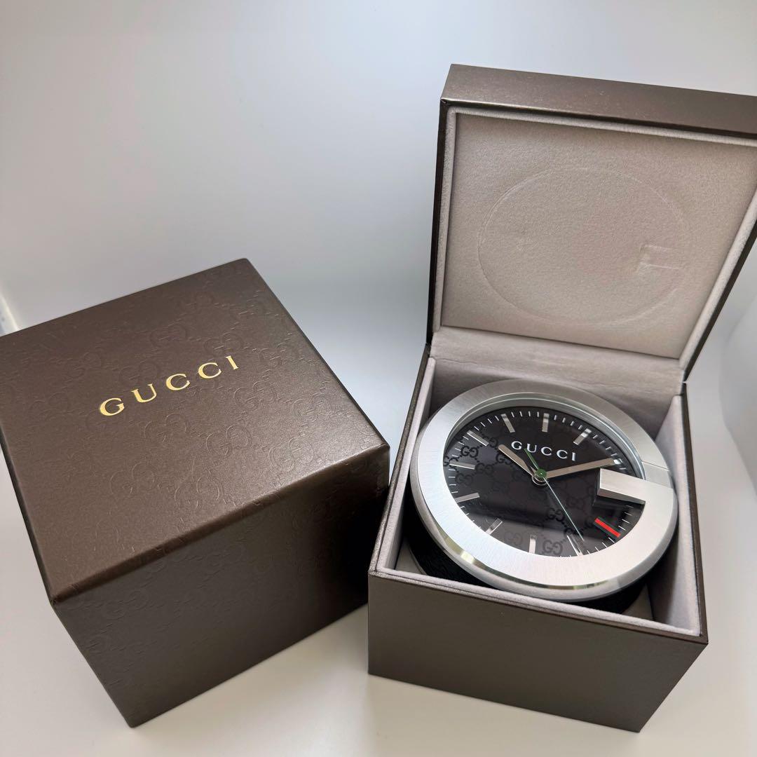 GUCCI グッチ シマ テーブルクロック YC210008 電池交換済み