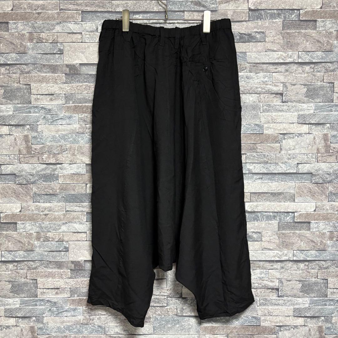 ヨウジヤマモトプールオム 16SS シワ加工サルエルパンツ BLK/2