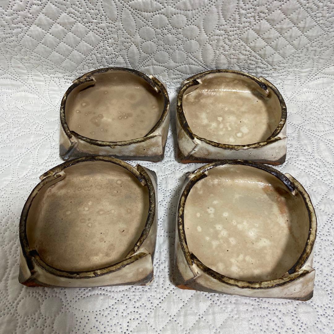 高級四角形皿4個セット 作家作品 茶会席 中皿 中鉢