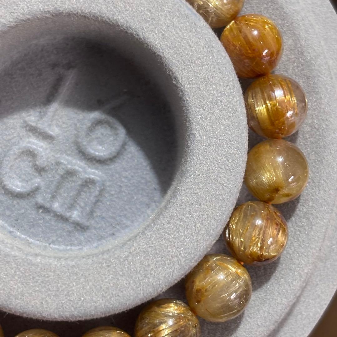 満鉱物天然タイチンゴールドルチルクォーツブレスレット天然石パワーストーン