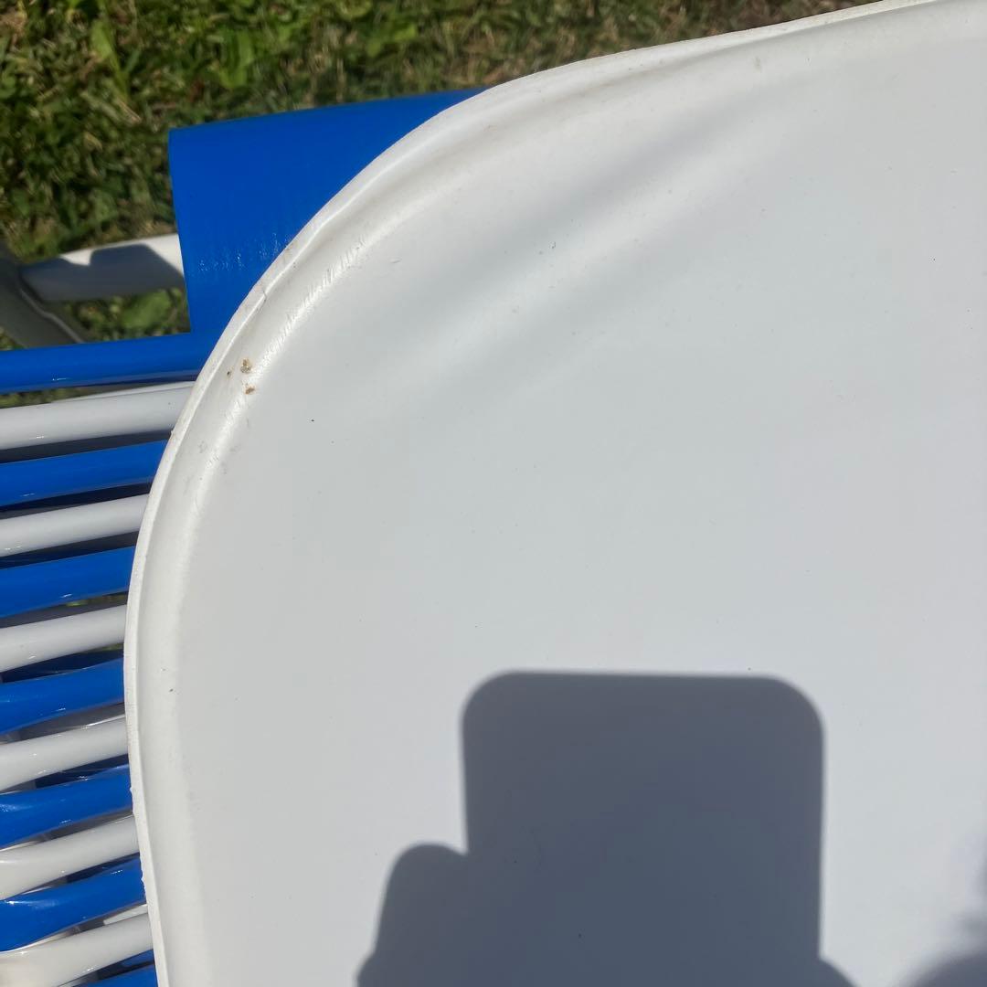 昭和レトロ 折りたたみ ビーチベッド 2脚セット ヤシのみ柄、波柄