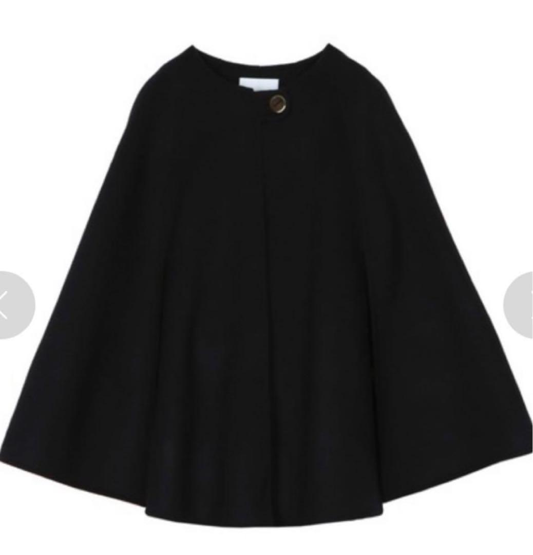 ANAYI アナイ シャルムビーバーケープコート　ウール ポンチョ ブラック38