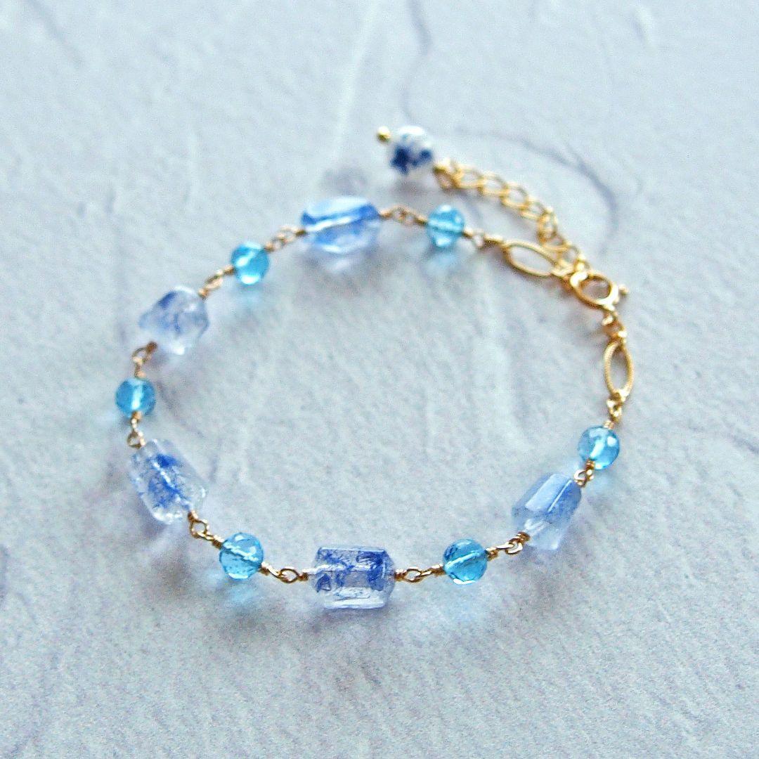 Kaya様　デュモルチェライトインクォーツ　ブレスレット　14kgf　他2点