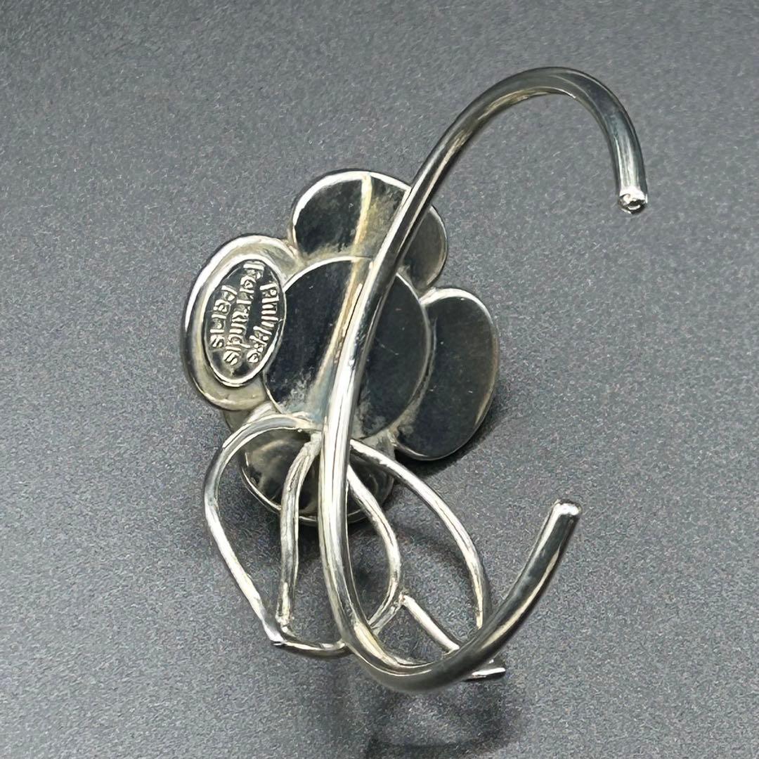 美品✨Philippe Ferrandis ホワイトフラワーモチーフブレスレット