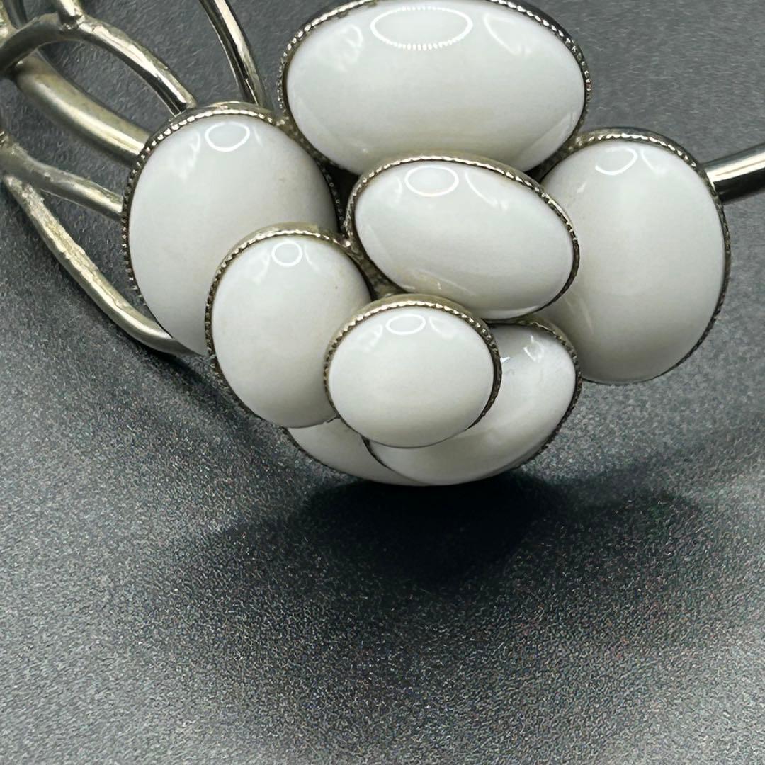 美品✨Philippe Ferrandis ホワイトフラワーモチーフブレスレット