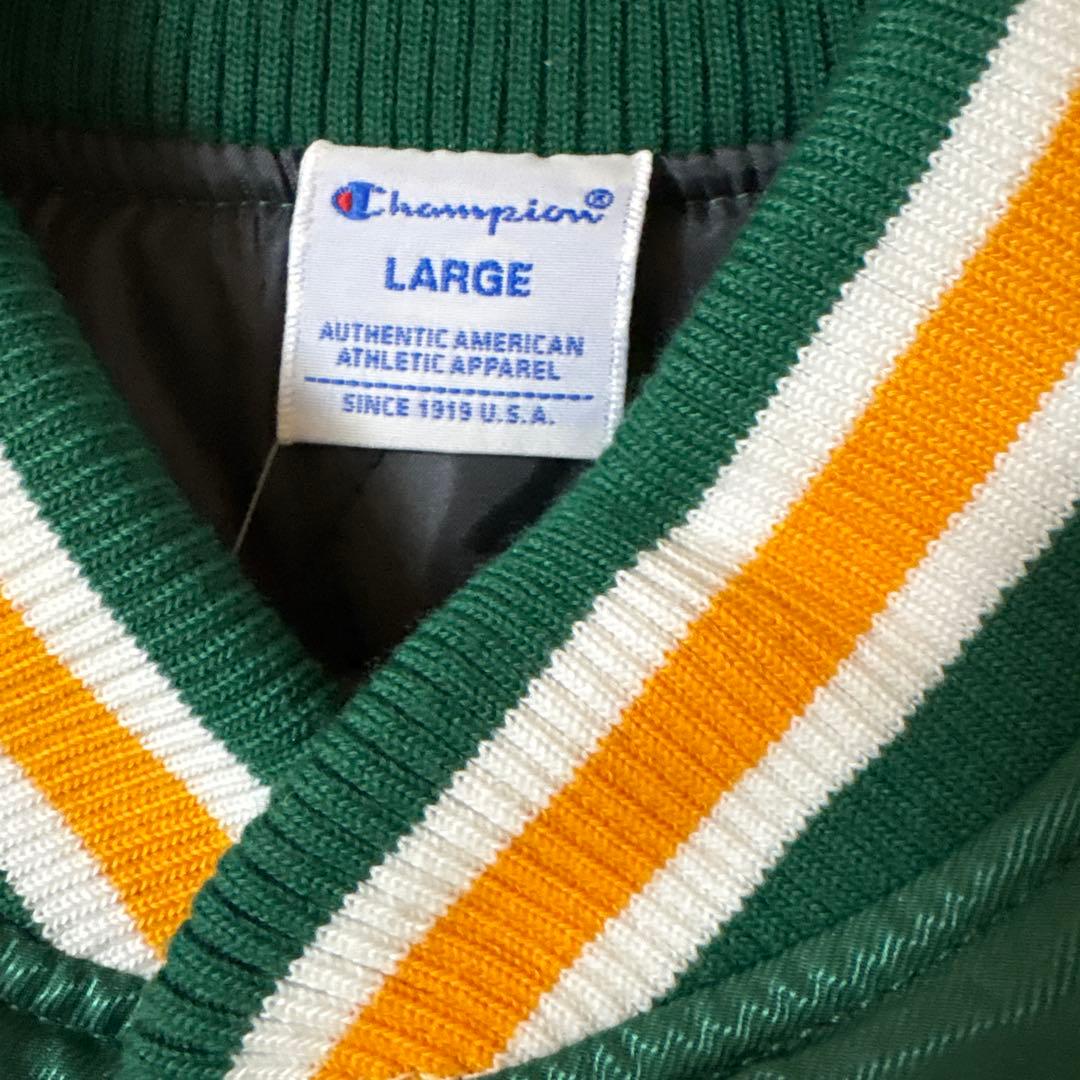 希少Champion グリーン スタジャン 新品未使用品