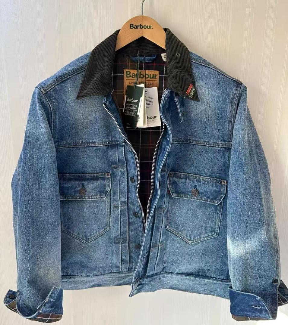 Barbour*Levi_s Gジャン・デニムジャケット 男女兼用 M