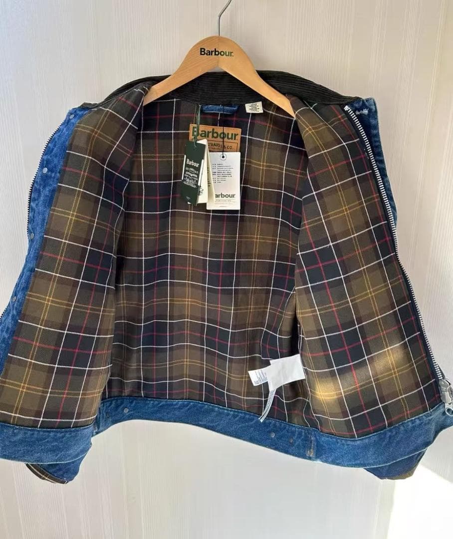 Barbour*Levi_s Gジャン・デニムジャケット 男女兼用 M