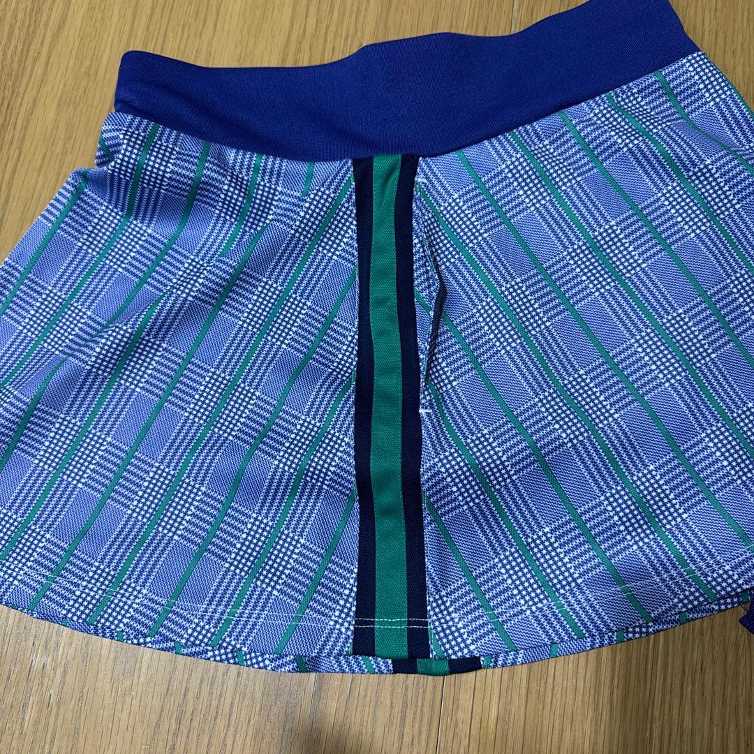 FILA テニスウェア3点セット 青緑チェック　Lサイズ