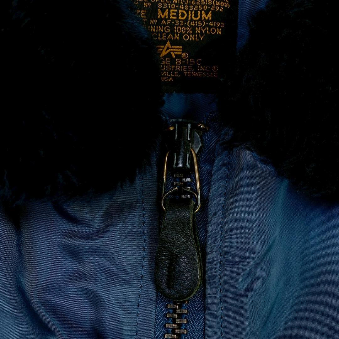 50s復刻★ USA製 ALPHA B-15C ネイビー M　D909