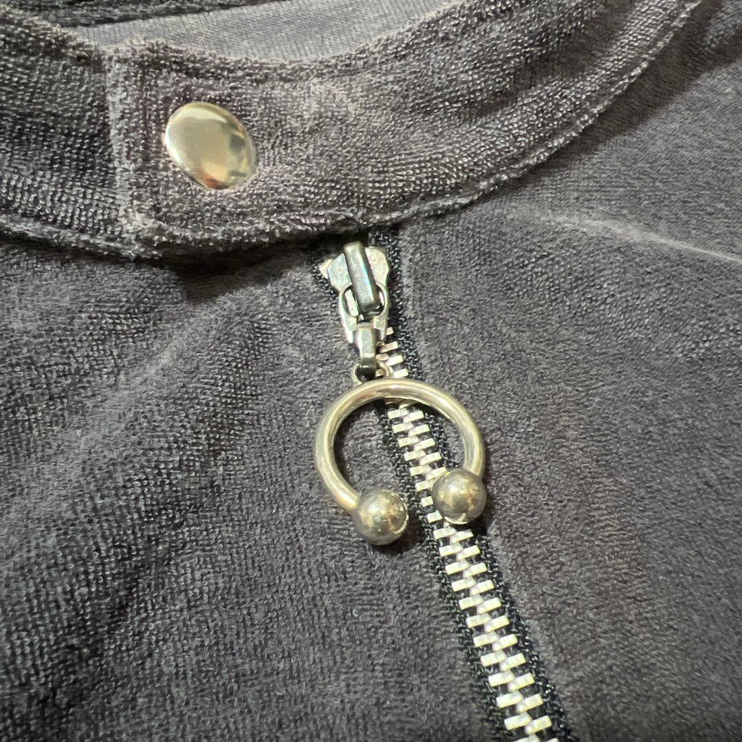 00s ヒステリックグラマー パイル素材 ライダース ピアスパーツ FREE