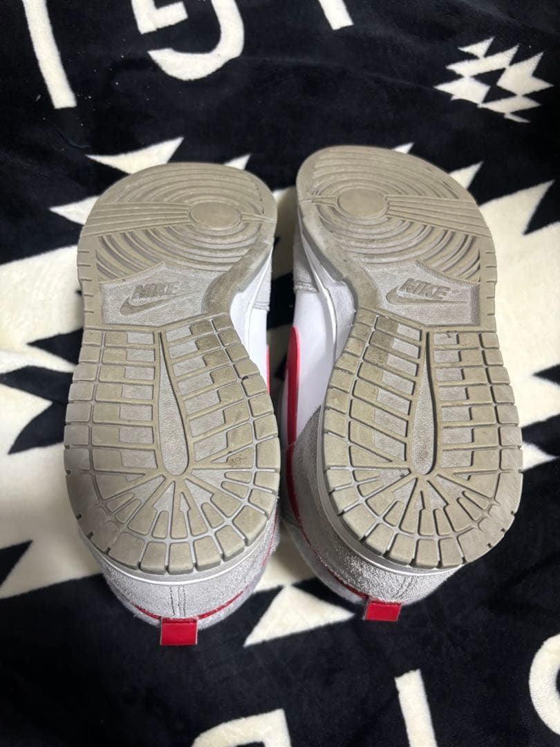 Nike Dunk ハイカット シューズ グレー/レッド　26.5