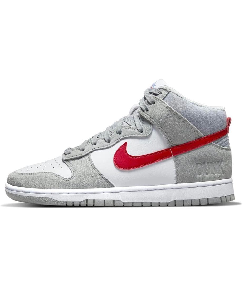 Nike Dunk ハイカット シューズ グレー/レッド　26.5