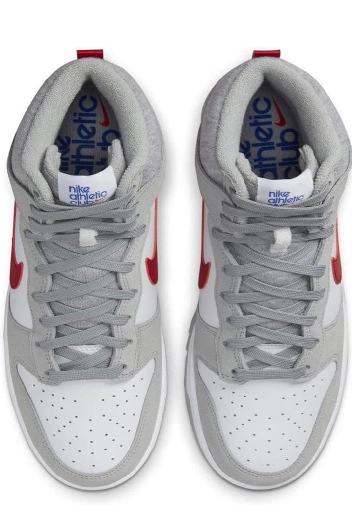 Nike Dunk ハイカット シューズ グレー/レッド　26.5