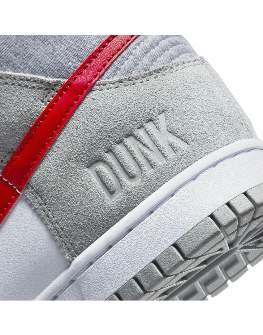 Nike Dunk ハイカット シューズ グレー/レッド　26.5