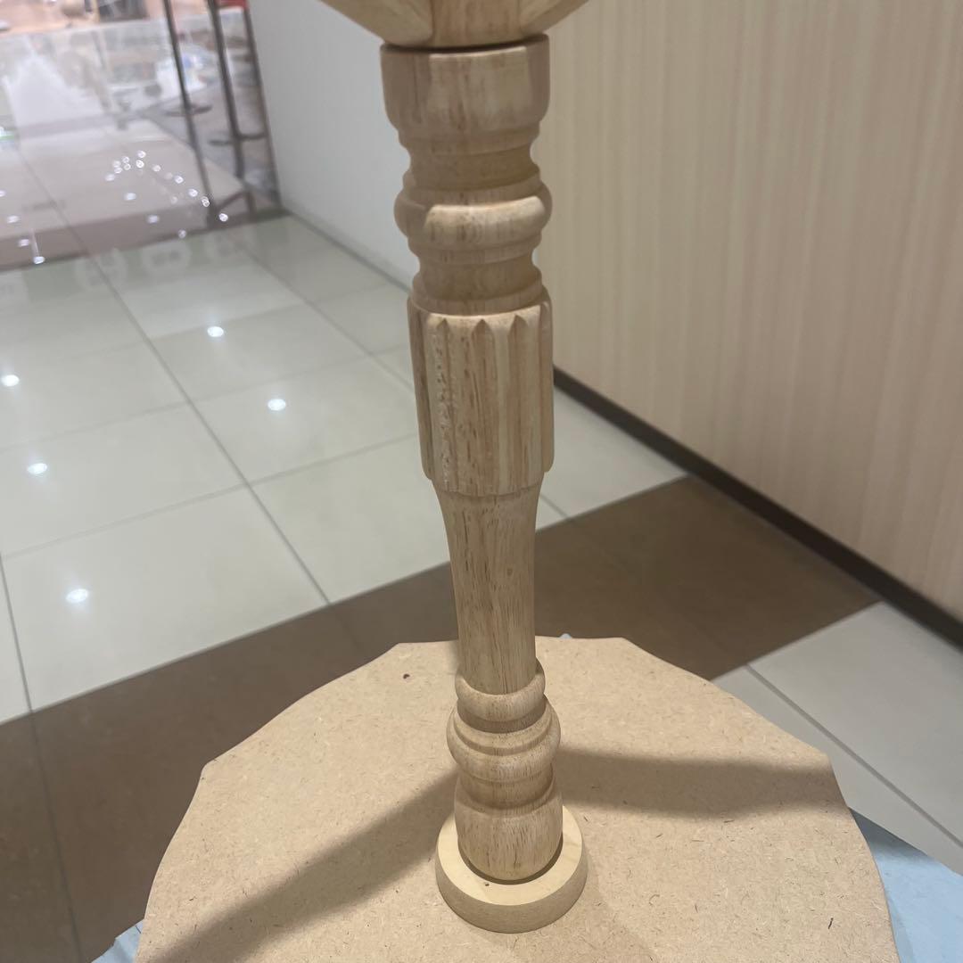 トールペイント　白木　ワインテーブル　組立て式　木製　ミニテーブル　洋風