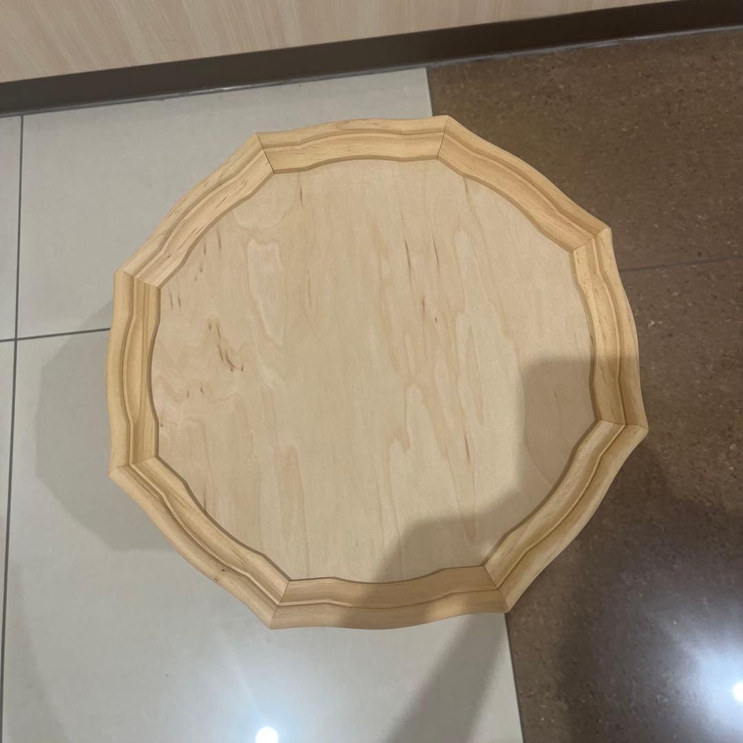 トールペイント　白木　ワインテーブル　組立て式　木製　ミニテーブル　洋風