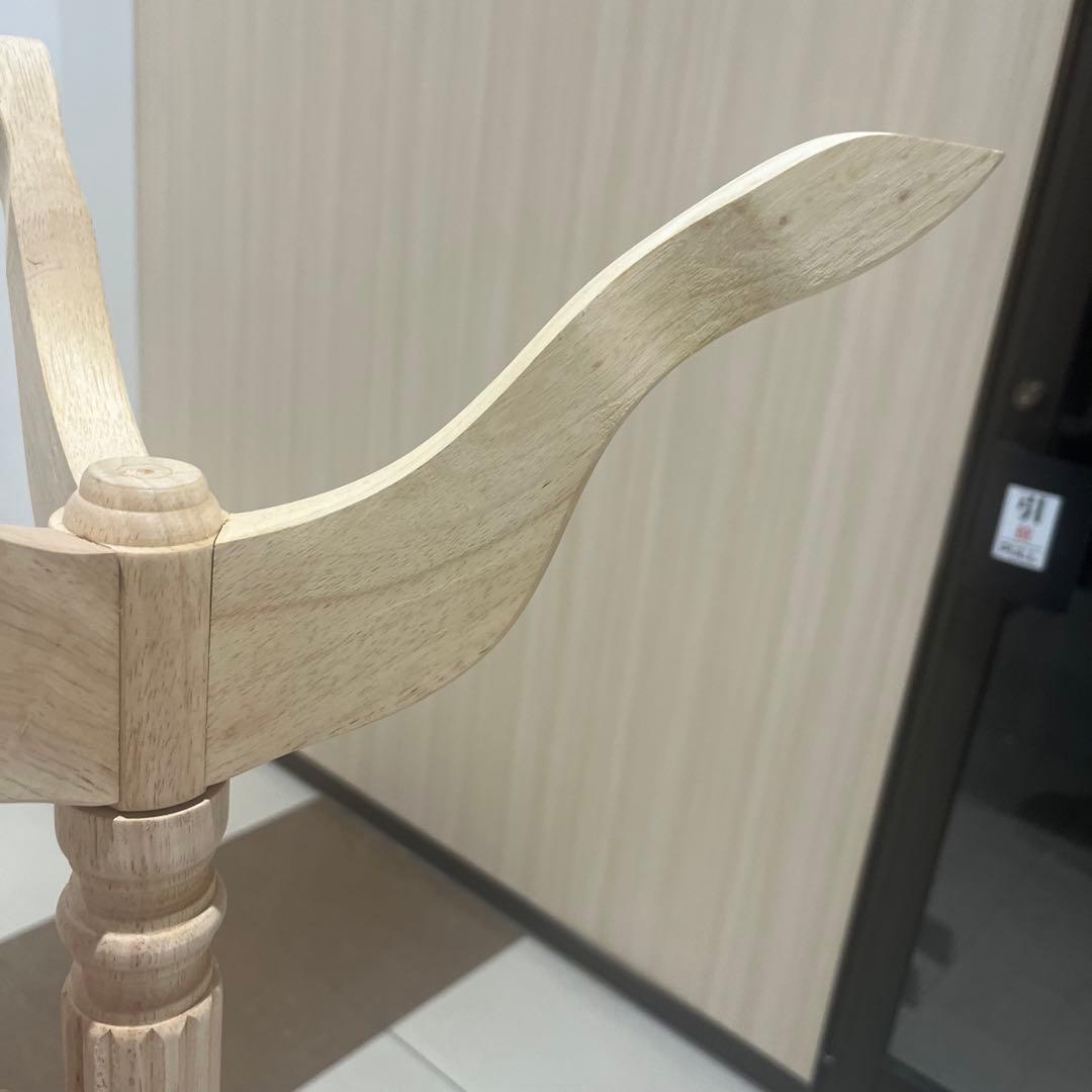 トールペイント　白木　ワインテーブル　組立て式　木製　ミニテーブル　洋風