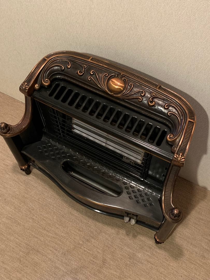 リンナイガスストーブ　都市ガス　昭和レトロアンティーク　クラシック　インテリア