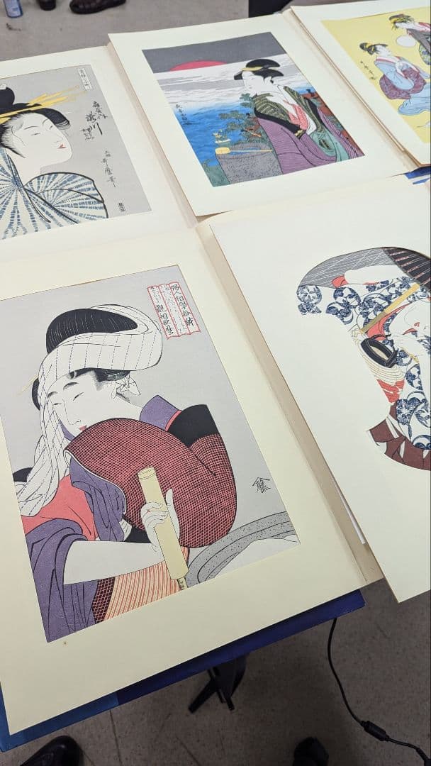 古法純手摺木版画■未刊 浮世絵美人名画撰■アダチ版画研究所