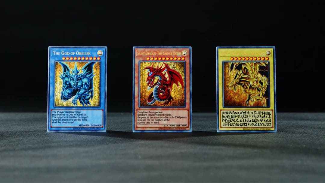 遊戯王カードゲーム25周年記念商品「三幻神」ステンレスカードセット