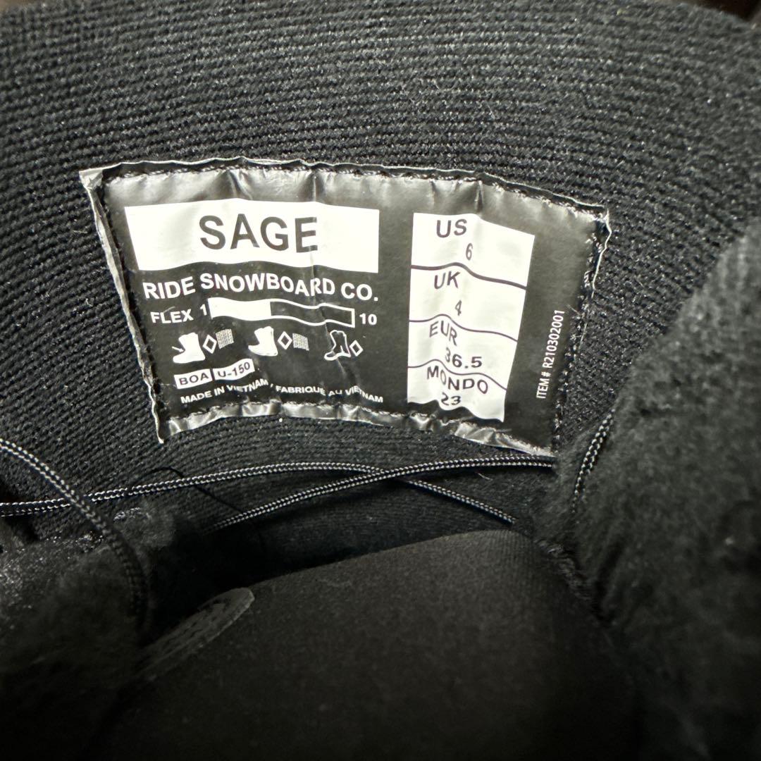 RIDE ライド スノボブーツ　SAGE サージ23cm ボア　BOA