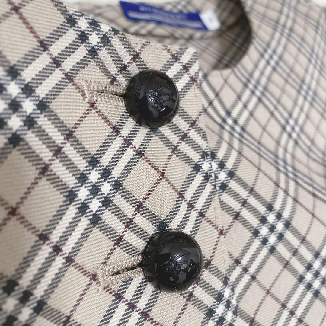 バーバリーブルーレーベル ノバチェック柄ワンピース ベルト付き ベージュ 上品