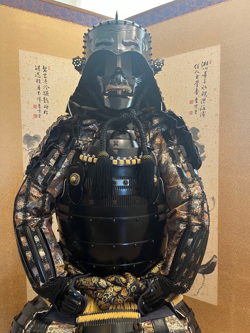 美品！鎧兜　大鎧　等身大一式　雑賀衆　鎧櫃、鎧台付き