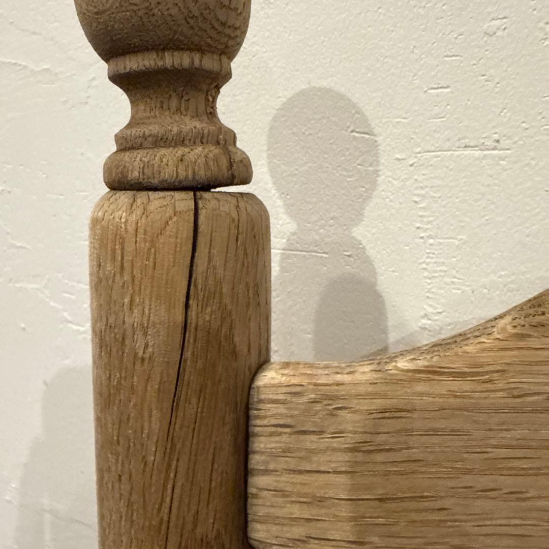 ヴィンテージ　ダイニングチェア　カフェチェア　藁座面　剥離　2