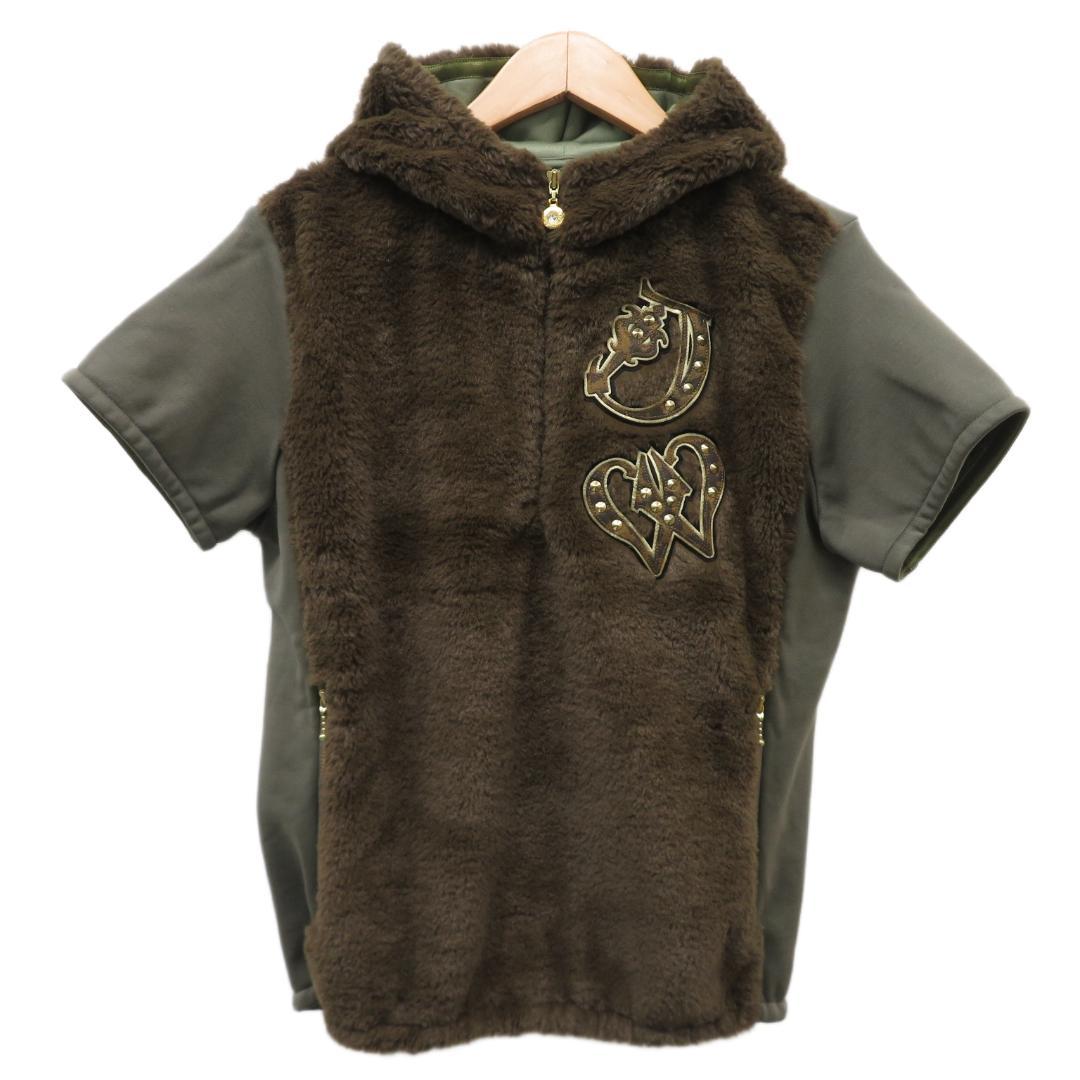 DANCE WITH DRAGON ファー ハーフジップパーカー [C0961]