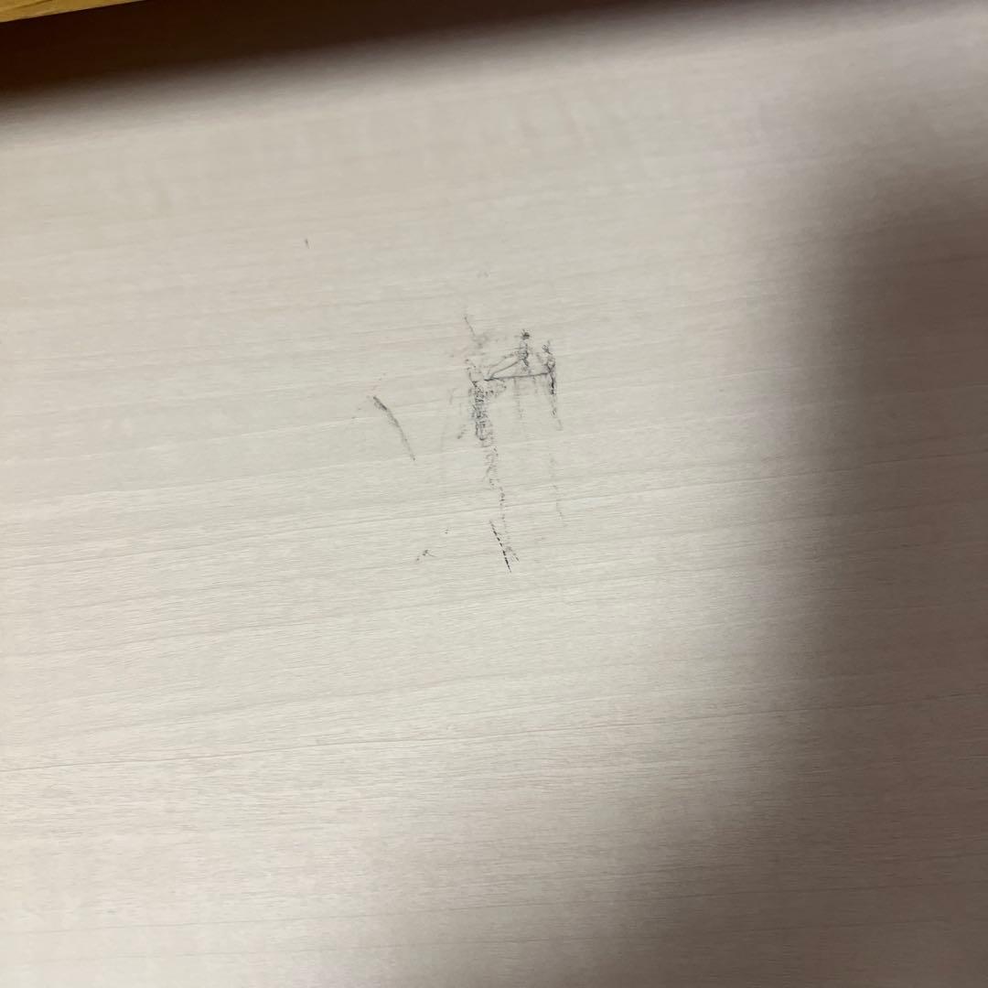 木製シンプルデスク 引き出し2つ　中古デスク、学習机　美品