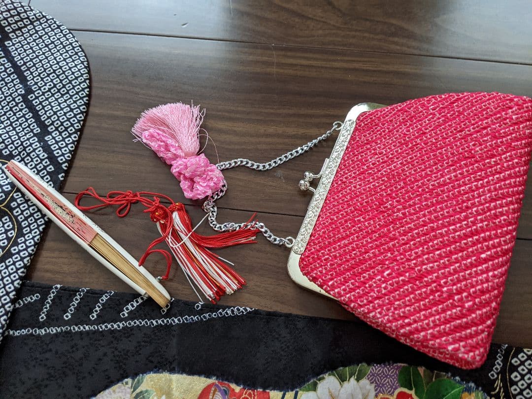 七五三　セット　着物　ハーフ成人式　黒系　豪華　絞り柄