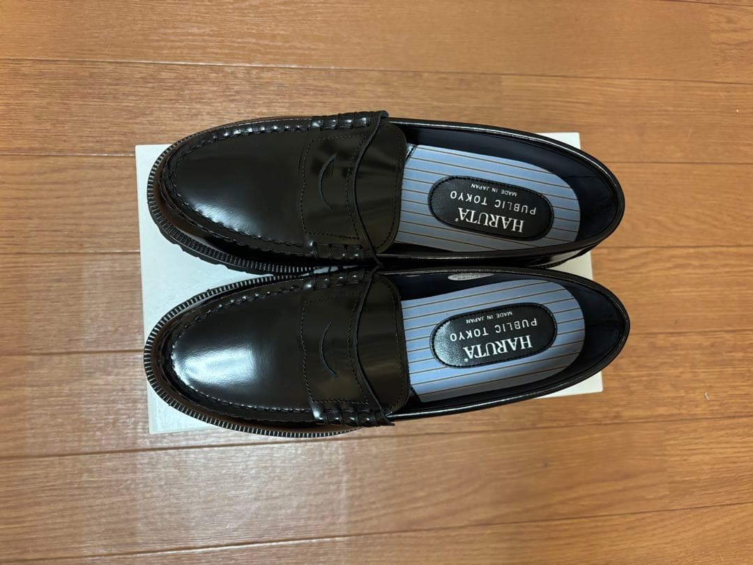 HARUTA×PUBLIC TOKYO　トラックソールローファー　ブラック　2