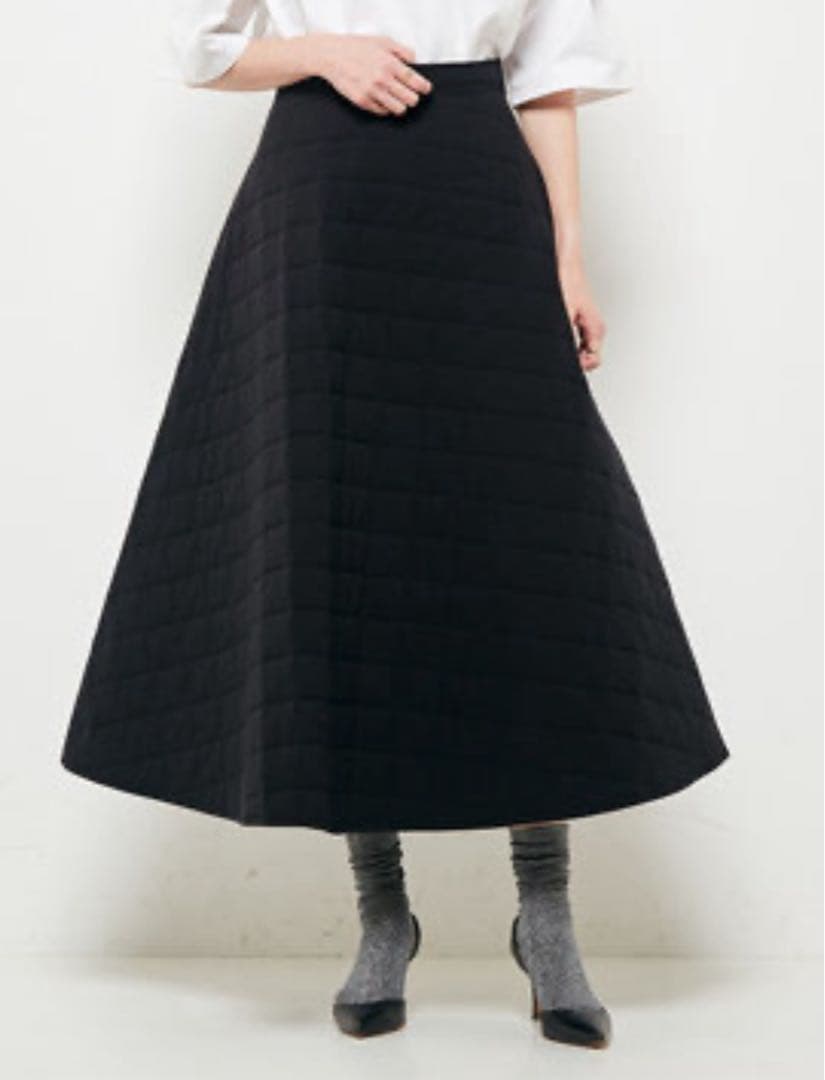 THIRD MAGAZINE サードマガジン　キルティングスカート　黒