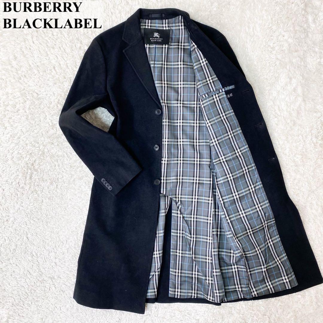 美品】バーバリーブラックレーベル チェスターコート ノバチェック L